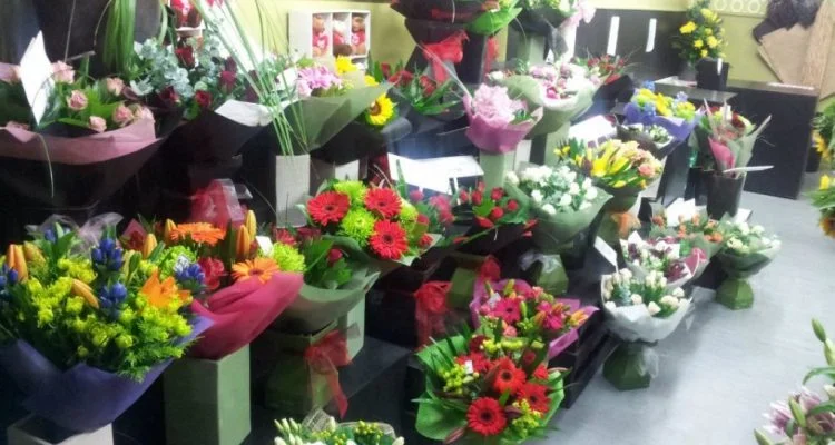 Red Bicycle Country Flowers